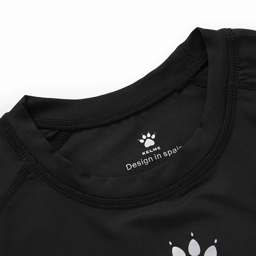 KELME sports tights men's autumn long-sleeved base shirt breathable basketball football elastic fitness clothing black XL