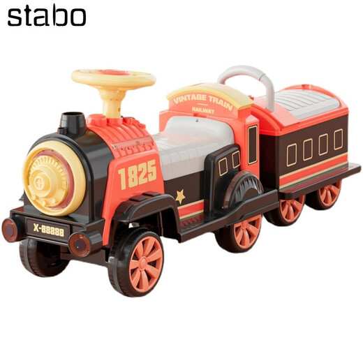 
Stabo Early Education Toys Boys and Girls Little Baby Electric Car Remote Control Small Train Can Take Two Children's Day Gift [Double Electric Double Drive] Yingyuan Pink Bicycle Head + One Car + Remote Control + Spray
