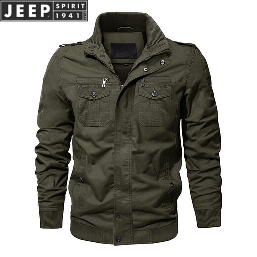 Jeep Spirit2022 Chaqueta de trabajo para hombres de otoño e invierno Flying Flying Casual Chaqueta al aire libre de lavado de gran tamaño Eyección Top 9930 Negro (al aire libre Urban Light) 90-115Jin [Jin equivale a 0.5 kg] sugerido M (Urban Light Outdoor)
