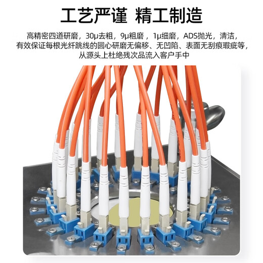 UPlian Gigabit multimode dual core duplex pigtail LC-LC fiber jumper optical brazing wire extension cable small square head jumper switch cascade SFP optical module jumper multimode dual core LC-LC 1 meter