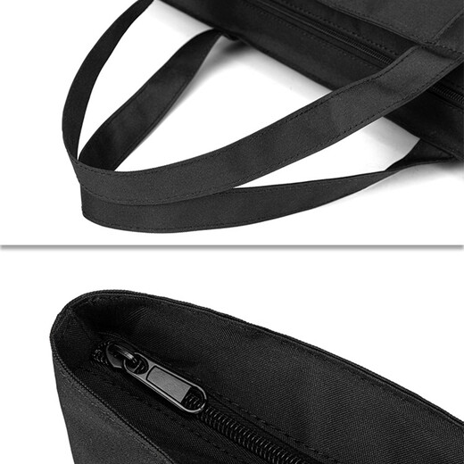 Workwear trendy brand style boy shoulder bag nylon casual handbag canvas commuting tote bag large capacity hand shopping bag 13/14-inch computer bag Lucifer L699 black + shoulder bag