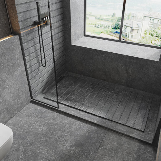 Mengyier bathroom marble anti-slip groove board shower room floor stone shower room floor tiles anti-slip bathroom porcelain FTFD7806750x1500mm other