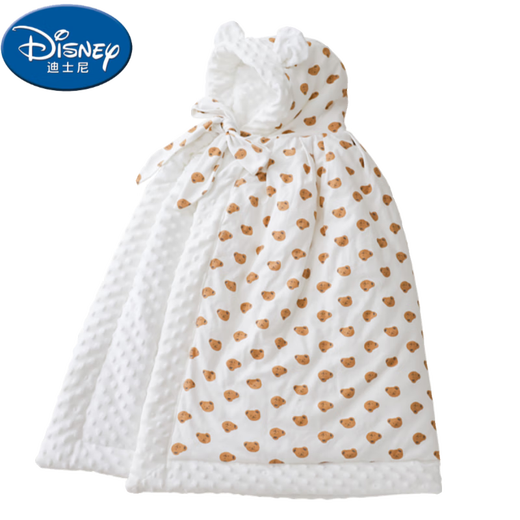 Disney Baby Cloak Cape Autumn and Winter Outing Baby Windproof Jacket Thickened Windproof Blanket Children's Cape Winter Tulip Bear - Thickened Padded Cape (0-6 years old) F