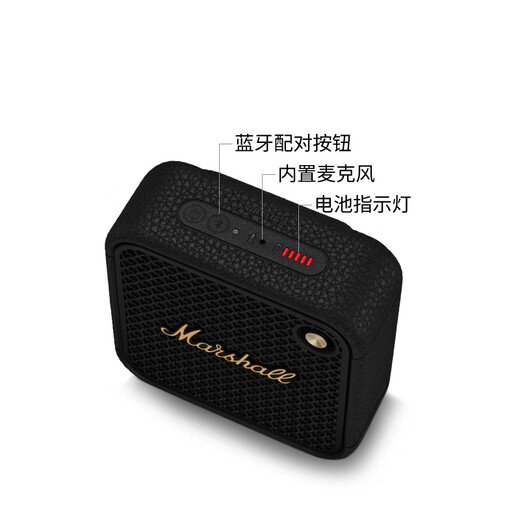 Marshall WILLEN II Speaker Portable 2nd Generation Wireless Bluetooth Home Outdoor Dustproof Waterproof Battery Life Holiday New Year Gift Small Speaker Black Gold