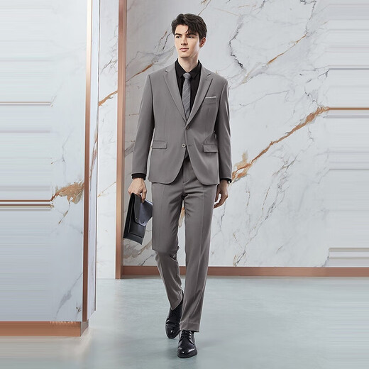 Qipai Modal Suit Men's Spring Business Formal Interview Flat Lapel Suit