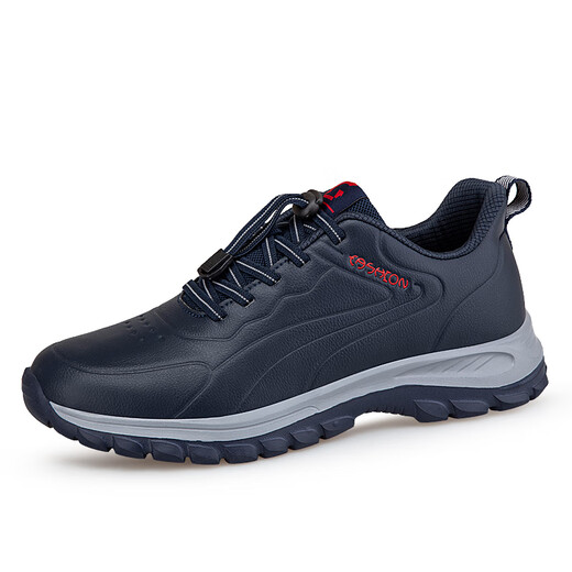 
Zuli Jianai Daddy's Old Men's Anti-Slip Soft Sole Leather Waterproof Middle-aged and Elderly Casual Sports Walking Shoes Four Seasons Women's Shoes 9209 Dark Blue Men's Cotton Shoes Waterproof Leather Model 41