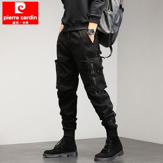 皮尔卡丹（pierre cardin）2024年工装裤男秋季新款潮流哈伦裤宽松束脚长裤日系休闲裤 卡其色 30
