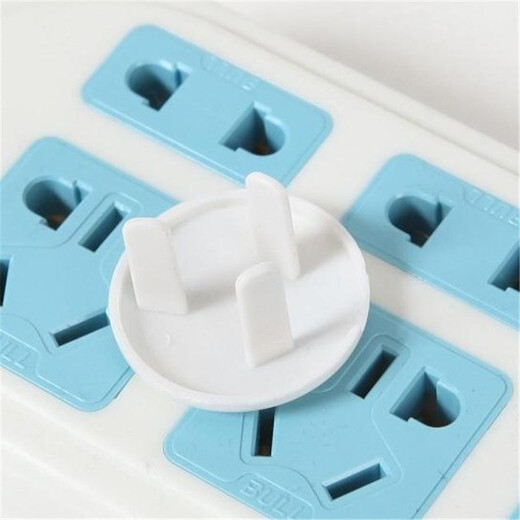Baby socket protective cover, children's anti-shock safety plug, strip protection cover, plug hole plug, power plug protective cover, infant and child anti-shock electric protection, socket protection plug insulation, three holes, 10 pieces