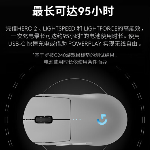 GPW四代 无线游戏鼠标 HERO 2传感器 对称设计 电竞级无线技术 朱雀（黑色）