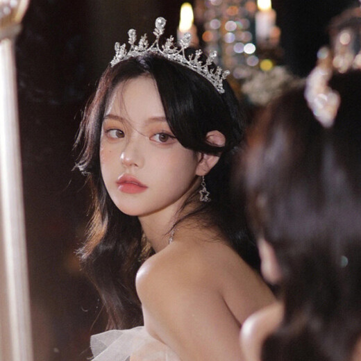 Bo Na Ling Crown Tiara, Birthday Crown, Bridal Hairband, Photography Props, 18-year-old Adult Gift, Princess Proposal Certificate, Silver Princess Crown, Simple Decoration