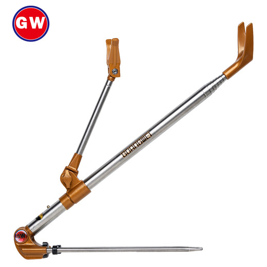 GW Guangwei fishing rod bracket 2.1 meters stainless steel bracket dual-purpose fort rack rod rack fishing gear supplies fishing accessories