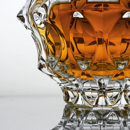 BOHEMIA Czech imported crystal glass whiskey glass bottle wine set creative personalized wine glass Fortune | Wine bottle 900ml + 2 pieces of Fortune