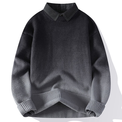 Loi cool automne et chaland décontracté d'hiver pull pour hommes épaissis épaissis de pull chaud de sous-vêtements de base de base pour hommes 9756 rouge 2xl