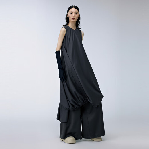 JNBY/江南布衣秋冬连衣裙女圆领无袖简约休闲通勤风气质优雅5N7G12590 046/铸铁灰 XL