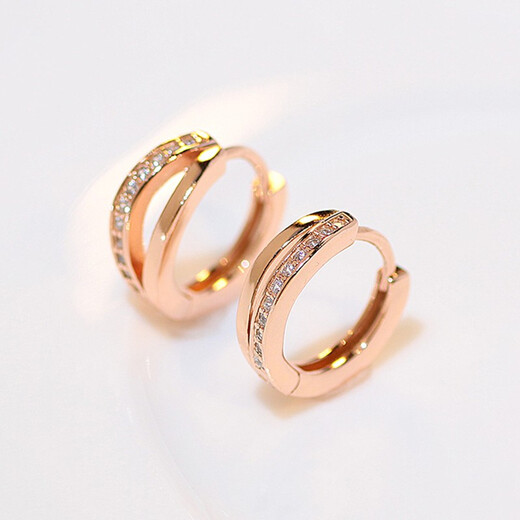 Idel earrings for women Japanese and Korean earrings 2025 new trendy earrings and earrings for sleeping without taking off fashionable earrings birthday gift wavy diamond earrings E0092