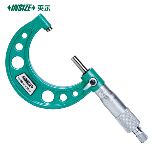 INSIZE outer diameter micrometer mechanical spiral micrometer industrial grade measuring tool high precision 0.01mm/3203 3203-50AC range 25-50x0.01mm with standard rod