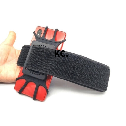 Kaooseen driver's mobile phone holder wrist new Internet celebrity sports outdoor armband arm bag wristband elastic rotating men and women new black 1 pack