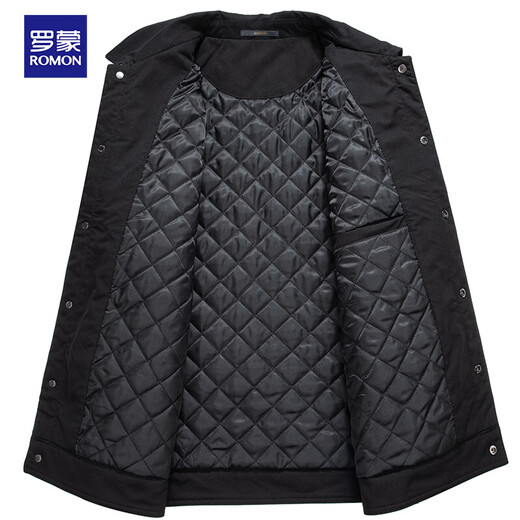 Romon thickened cotton jacket men's autumn and winter casual short student lapel jacket jacket dad top