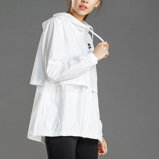 耐克（NIKE）女装夏季新款运动服轻薄遮阳防风皮肤衣跑步训练休闲时尚夹克外套 DD5585-695/粉色 快干 M