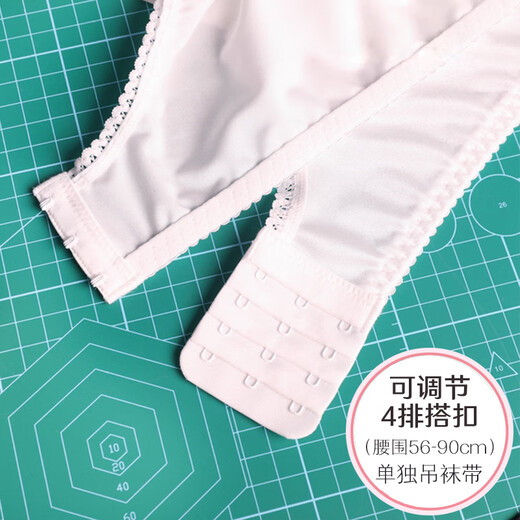 JOHUAN高档吊袜带包胶扣金属葫芦扣闪光款欧美款长筒袜丝袜配件 黑色（闪光款） 建议80-120斤穿（可调节腰围）