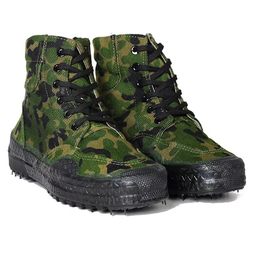 
3531 Jiefang Shoes Men's high-top wear-resistant camouflage military training shoes for women's migrant workers' yellow sneakers for labor protection canvas training rubber shoes for 3531 High jungle color 41