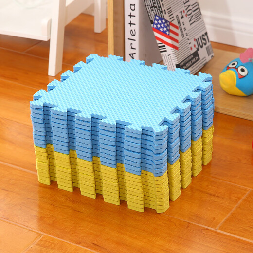 Children's floor mat foam tatami floor mat bedroom crawling sponge mat splicing plastic room floor mat puzzle with a minimum order of ten pieces, blue 29*29cm (single piece price)
