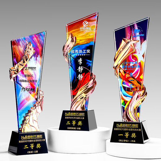 Jiayan Crystal Trophy Personnalisation Retirement Souvenirs Trophy Trophy Trophy Trophy Trophy Gifts pour camarades Personnalisation des cadeaux Excellent trophée Employee