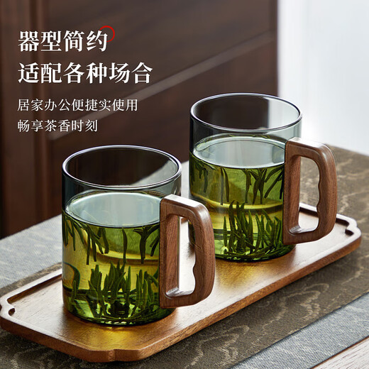 Niye water cup glass cup mug tea cup personal high-end home office drinking cup lead-free glass cup