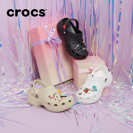 crocs Crocs thick-soled cloud hole shoes outdoor 206750 Bone white-2Y2 37/38 (240mm)
