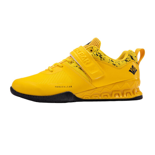 MANUEKLEAR MML Professional Squat Shoes Men's Shoes Women's Deadlift Shoes Powerlifting Shoes Weightlifting Shoes Fitness Special Shoes Training Shoes Sports Yellow Size 40