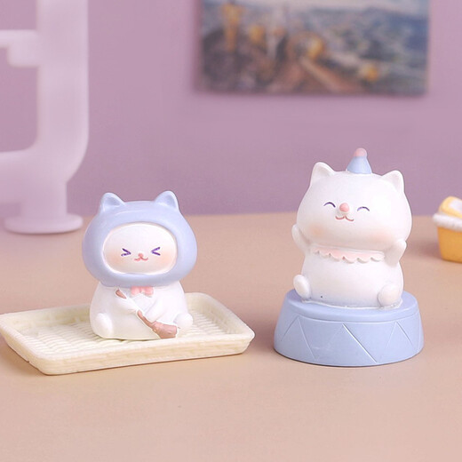 Enchanting Cat Desktop Ornaments Year of the Horse Blind Box Girls Office Decoration Hand Figures Birthday Gifts for Girls Practical Gifts A15 MINO Meow Meow (8 pieces in a box)