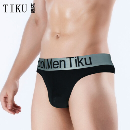 TIKU Tiku Men's Sexy Underwear Modal Cotton Thong Underwear Wide Waist Letters Fashion Invisible and Sealless Summer Red XXL2.7-3.0 feet