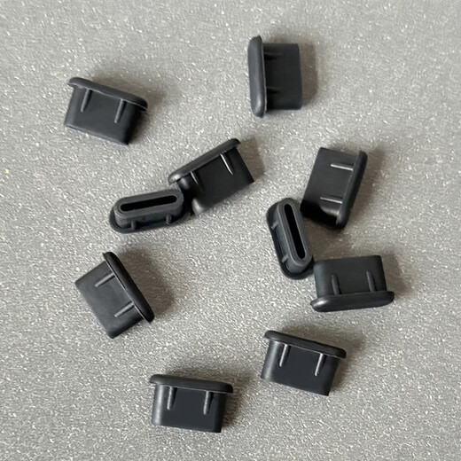 Danyang Qingtian customized typec dustproof silicone plug for Android phones Xiaomi OPPO Huawei Honor VIVO charging port black 10 pcs