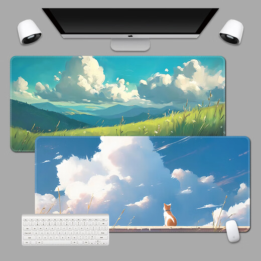 Ruqinlian Landscape Painting Series Pintura del mouse extra grande Pintura al óleo de aceite para hombres y niñas Mesa de trabajo de la oficina de trabajo de la oficina de la computadora Key 12591 alturas de viento siempre largas 600 mmx de ancho 300 mmx 2 mm de 2 mm