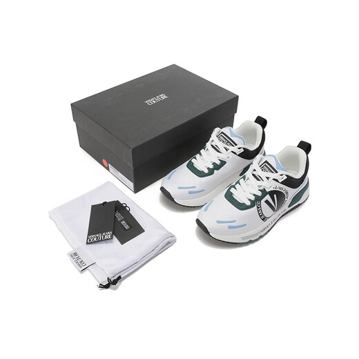 Versace Jeans Couture Vesge Sesse Neues Produkt Herren dicker alleinerer Schnüre-up Casual Sneaker Geschenk Männer 75YA3SA1 ZS653 MD7 White Multicolor V-Badge 44