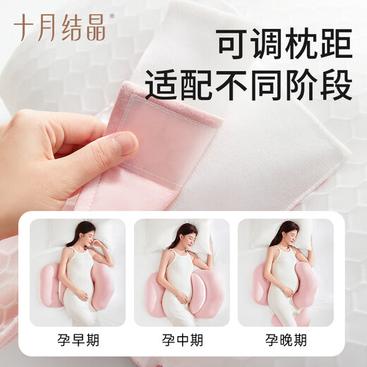 Octubre Cristalización Almohada para mujeres embarazadas con protección de la cintura almohada de almohada mentirosa abdomen multifuncional soporte protección de la cintura desnuda suministros para dormir almohada jingyi polvo
