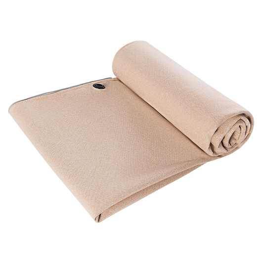 Aishangxiang electric heating blanket heating shawl USB plug-free heating blanket leg warmer outdoor home single office leg warmer washable nap blanket milk coffee color 15 seconds quick heating + 10000 mAh power bank gift box