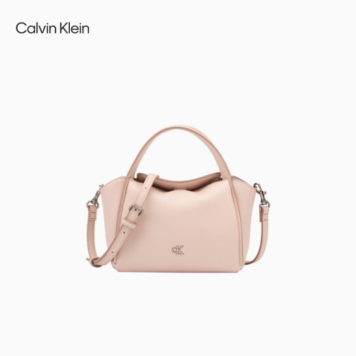 Calvin Klein女包25春夏新款小众字母ck菜篮子包手提斜挎包元宝包4K3144G VFS-贝壳粉 OS