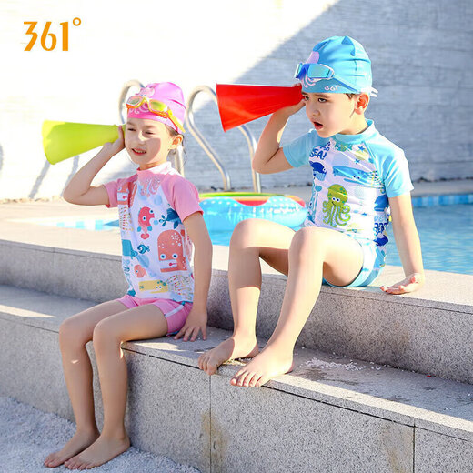 361 children's split swimsuit girl's cute print baby boy's cartoon hot spring swimsuit two-piece set