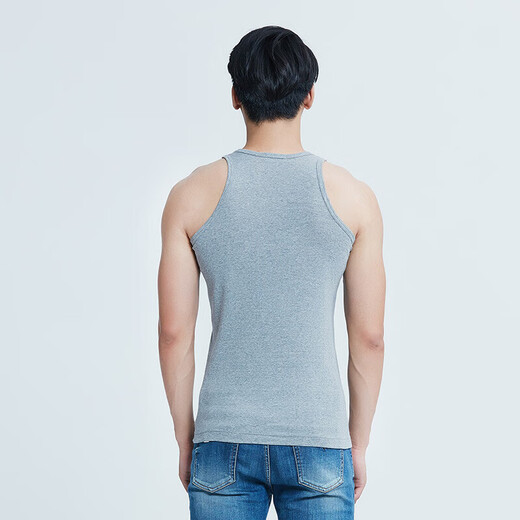 Yiershuang 100% cotton 3-piece men's vest sports ribbed slim bottoming undershirt for men