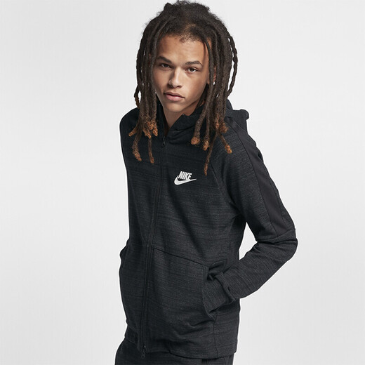 Nike NIKE Men's Hoodie Jacket AV15 HOODIE FZ KNIT Jacket 943326-010 Black L size