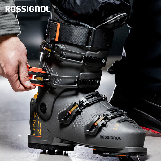 ROSSIGNOL Golden Rooster 25/26 new men's ski boots VIZION series professional in-pipe quick slip-on and take-off snowshoes black - hardness 100 (RBN7090) 40 (260mm)
