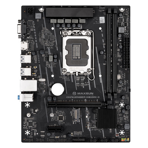 MINGXUAN (MAXSUN) 12/13 / 14th Generation Board U I3 12100F 13100F 14100F TABLETS DÉPARTÉS MONDE CPU CPU Challenger H610M-D DDR4 13e génération I3-13100F Tablettes dispersées [trois ans d'assurance magasin]