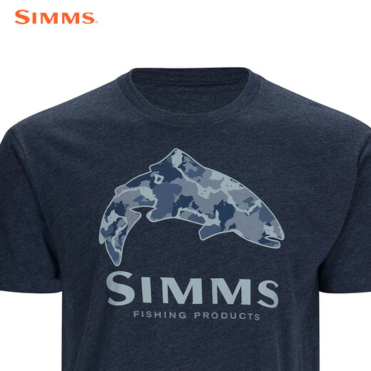 
SIMMS new short-sleeved T-shirt spring and summer breathable and comfortable boys fashion Luya outdoor fishing suit soft and comfortable quick-drying PG-14101 short-sleeved T-shirt black M