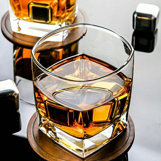 Juego de copa de vino de cerveza de whisky lemeiya, copa de vino de cuatro cuadrados tres liang copa de vino blanco cristal cristal de cristal clásico copa de vino blanco 3 liang --- 5878 4 piezas