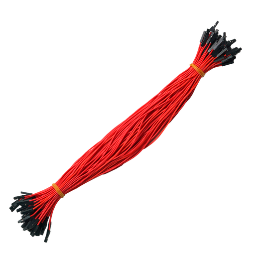 Throwing stones 1P rehearsal DuPont wire 26AWG silicone insulated wire High temperature resistant electronic wire Experimental supplies 100 wires in a bundle 20cm wire length 100 wires/item Red 30cm male to female