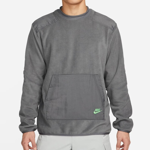 
Nike sweatshirt men's clothing, autumn and winter new outdoor fitness sportswear, windproof, warm and comfortable round neck casual pullover DD4855-068 L