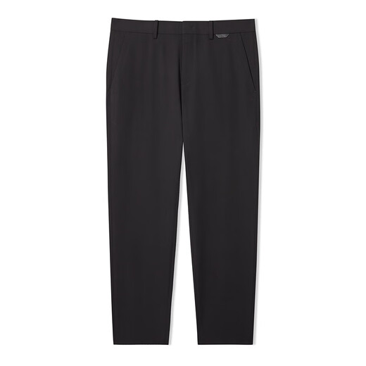 Carbin Men's Casual Pants Spring and Summer LOGO Embroidered Pants Slim-fitting Small Pants I Coal Black 01 M /170/48