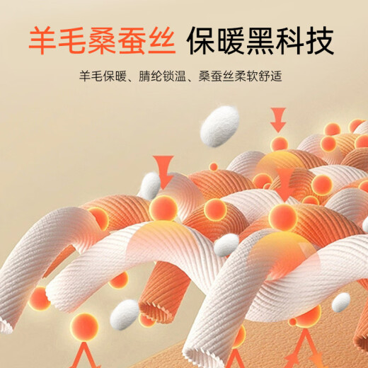 七只羊羊毛绒裤秋冬季新款高腰护膝加厚棉裤防寒男款保暖裤B719 【升级版加厚】 XL 【165】