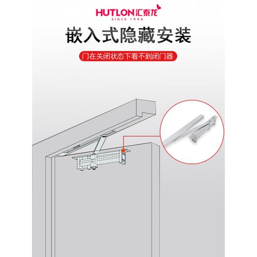 XMSJ hidden door closer hidden hydraulic buffer installed fire door bullet GZ-3523 hidden (stop at will) 65G